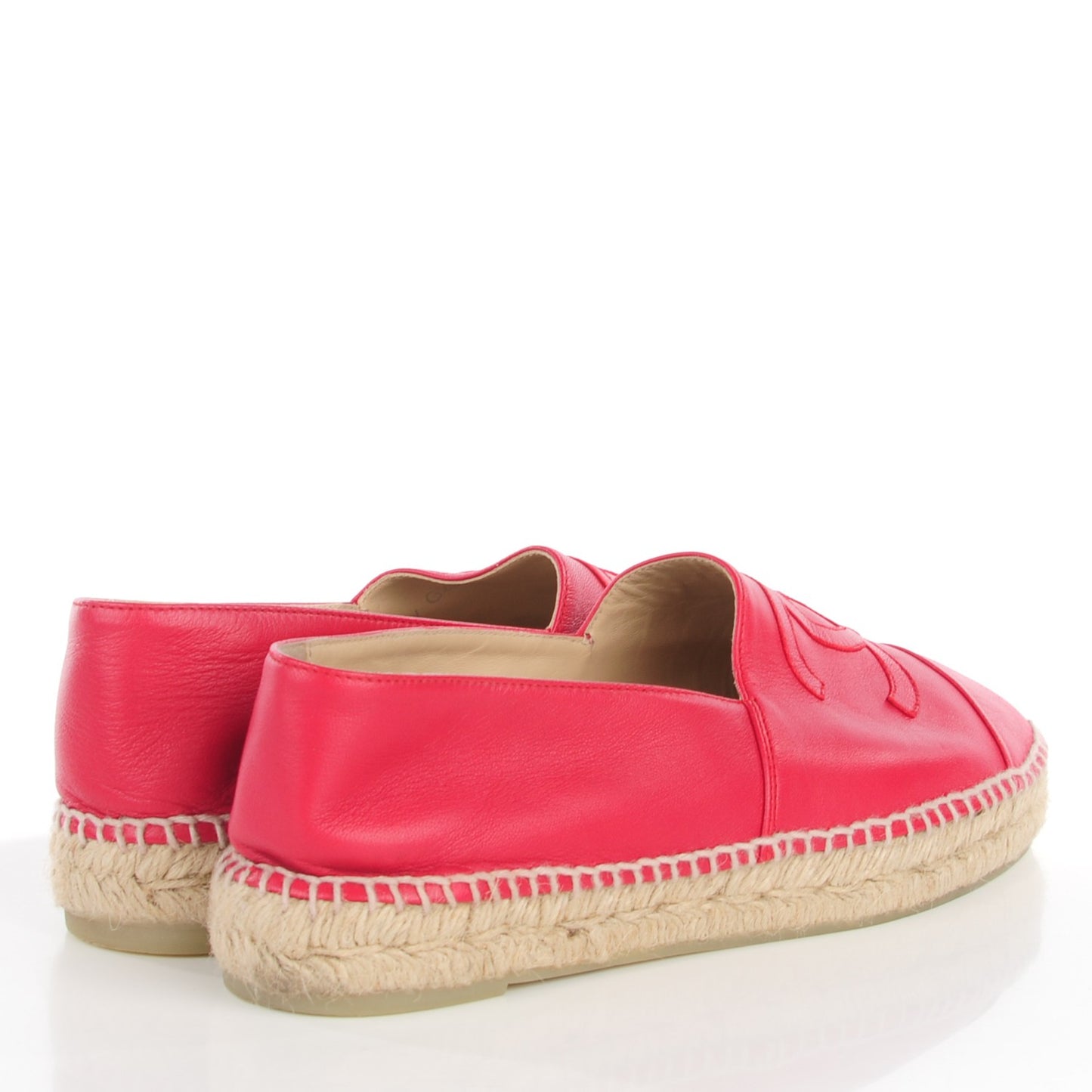 Lambskin CC Espadrilles 41 Red