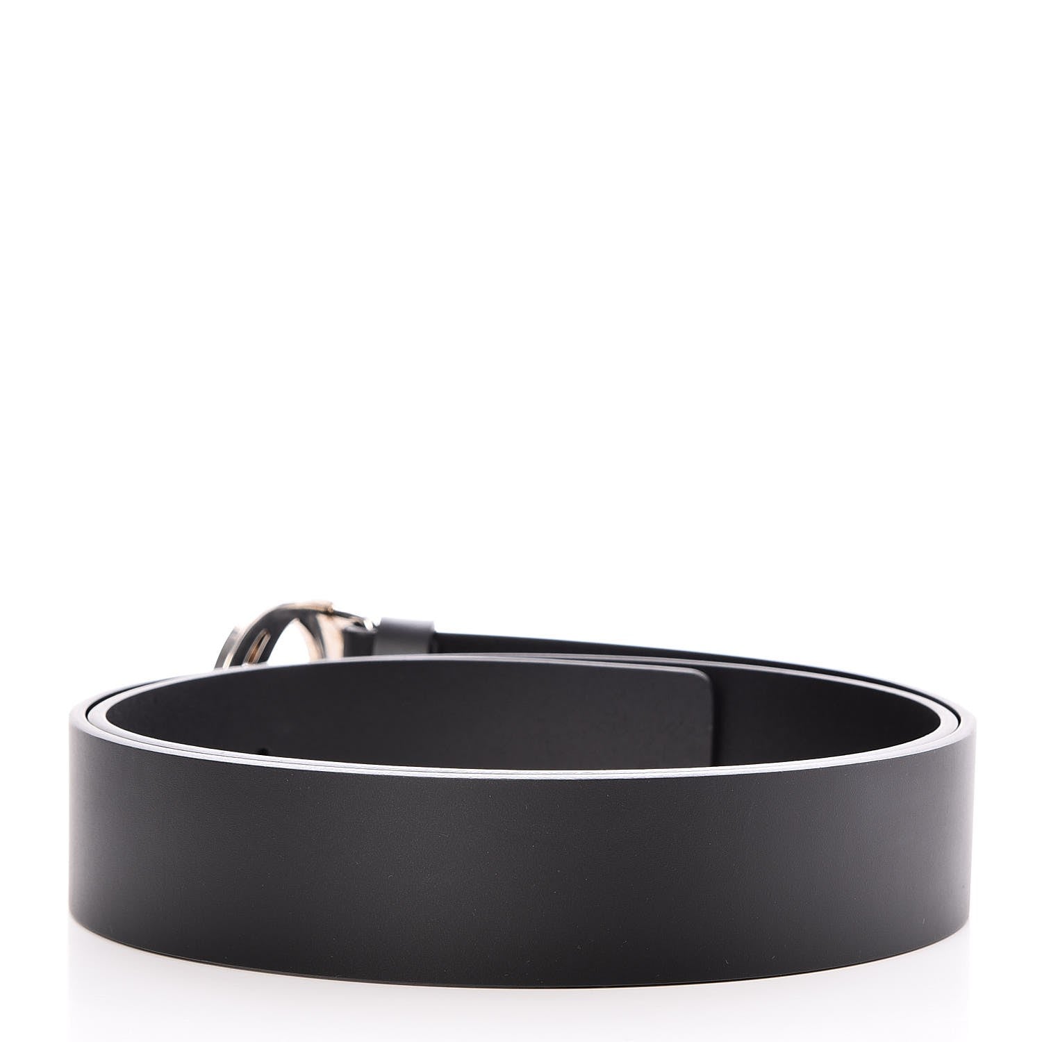 Gucci Selleria Calfskin Nickel Interlocking G 37mm Belt 100 40 Black 3 of 6