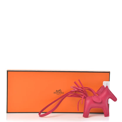Hermes Milo Lambskin Grigri Rodeo Horse Bag Charm PM Rose Mexico 4 of 4