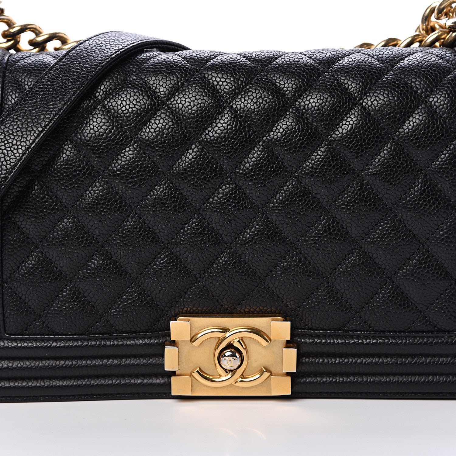 Chanel Caviar Quilted Medium Boy Flap Black 7 of 11