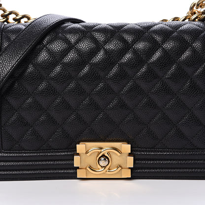 Chanel Caviar Quilted Medium Boy Flap Black 7 of 11