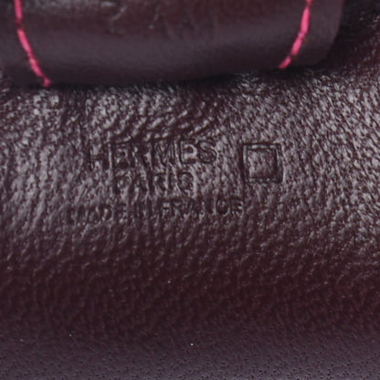 Hermes Milo Lambskin Matte Alligator Touch Grigri Rodeo Horse Bag Charm PM Rouge Sellier Framboise Rose Sakura 3 of 4