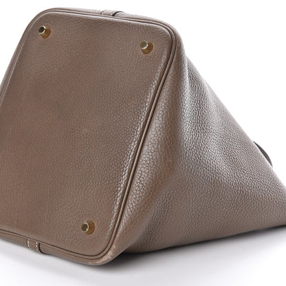 Hermes Taurillon Clemence Picotin Lock 22 MM Etoupe 10 of 10