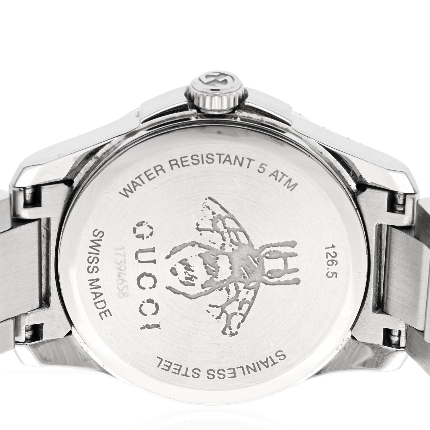 Gucci Stainless Steel 27mm G-Timeless Charm Quartz Watch Black 4 of 4