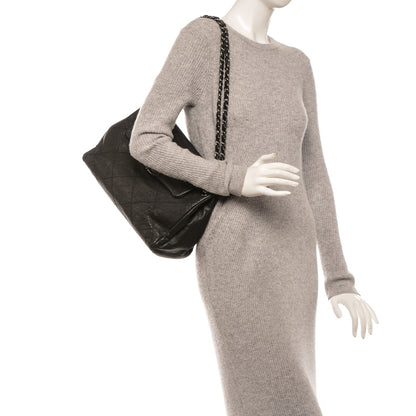 Chanel Calfskin Quilted Large Hamptons Flap Black 2 of 7