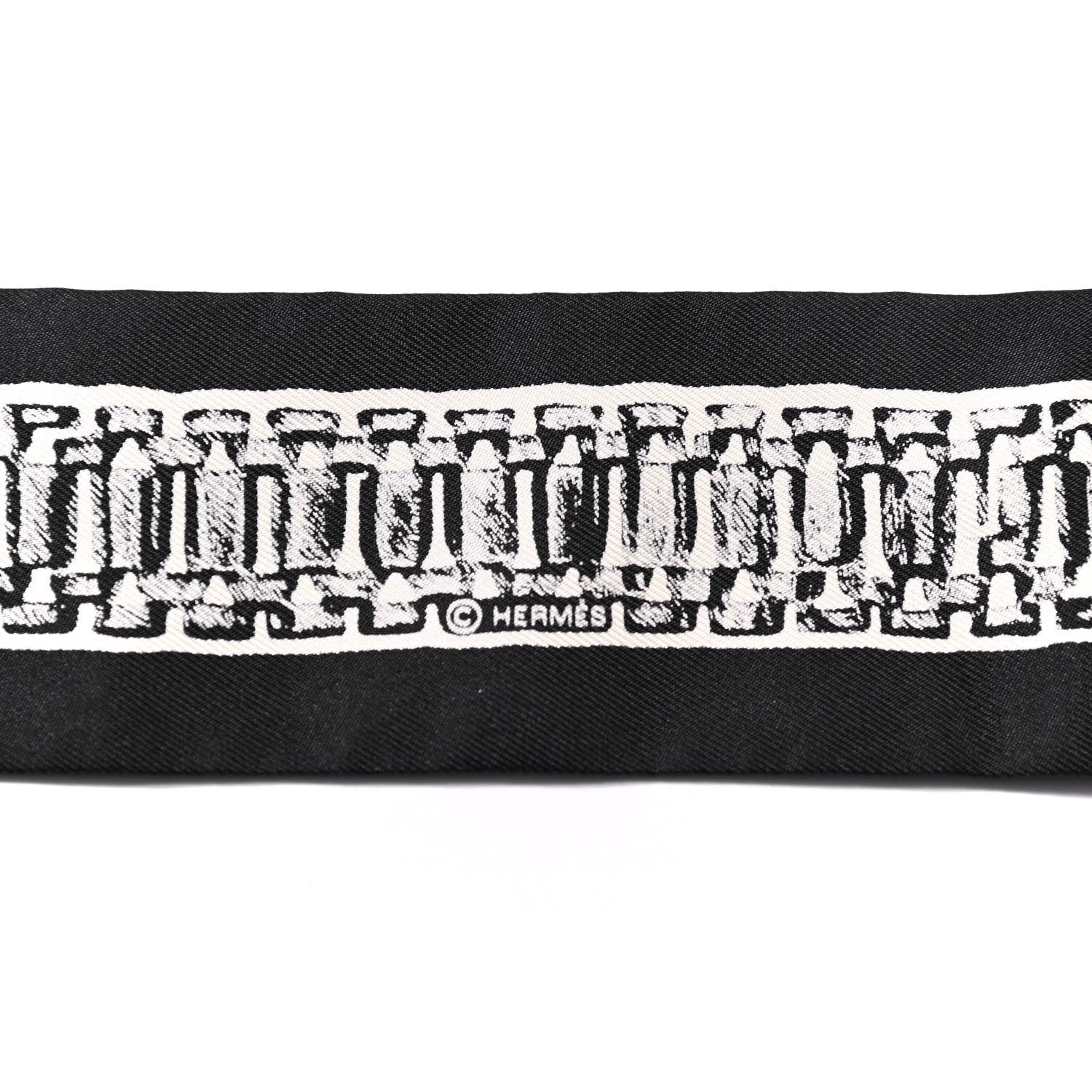 Hermes Silk Le Tresor De Medor Twilly Black White 3 of 4