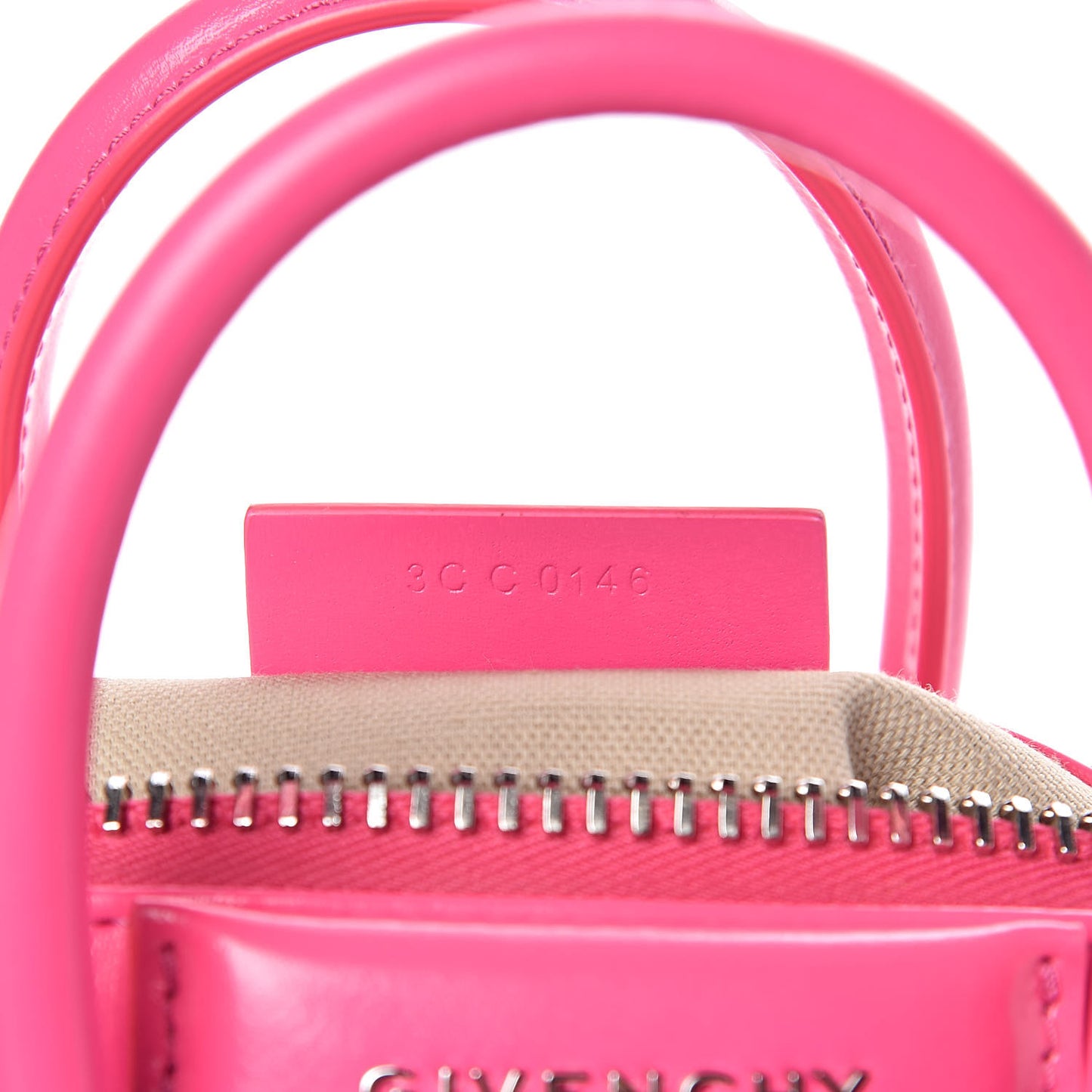 Shiny Lord Calfskin Mini Antigona Shocking Pink