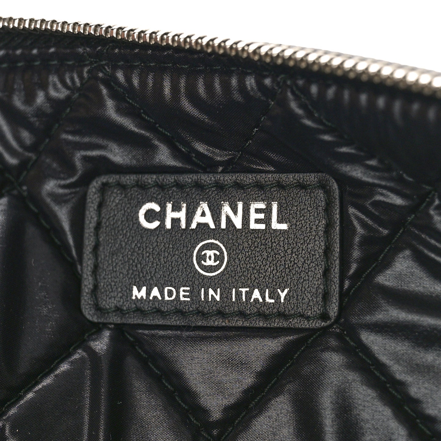 Caviar Studded Medium Deauville Pouch Black