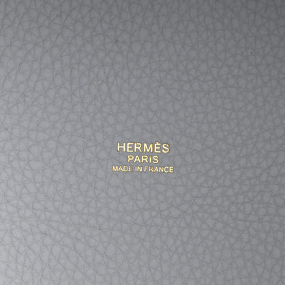 Hermes Taurillon Clemence Picotin Lock 18 PM Bleu Pale 6 of 9