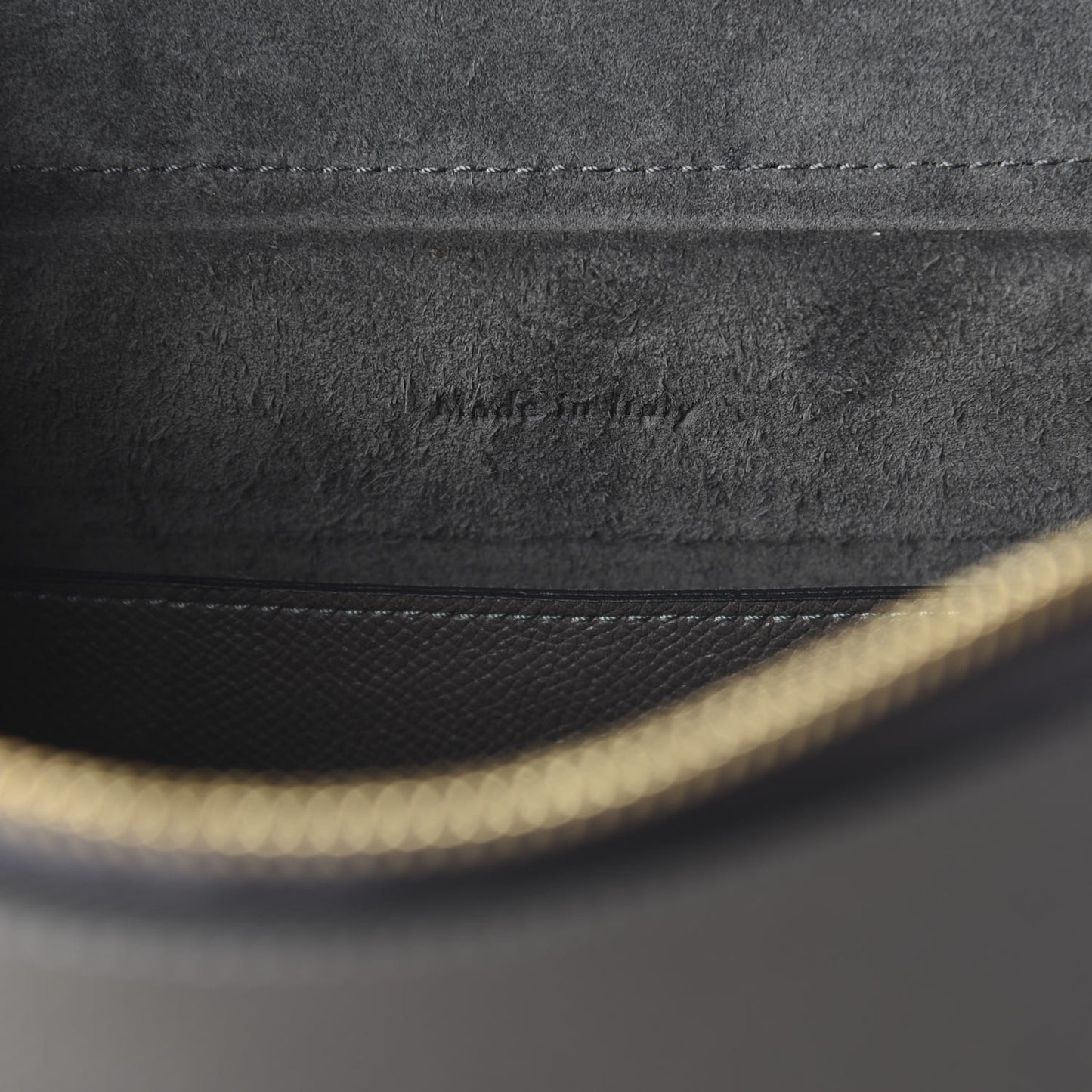 Grained Calfskin Micro Belt Bag Grey