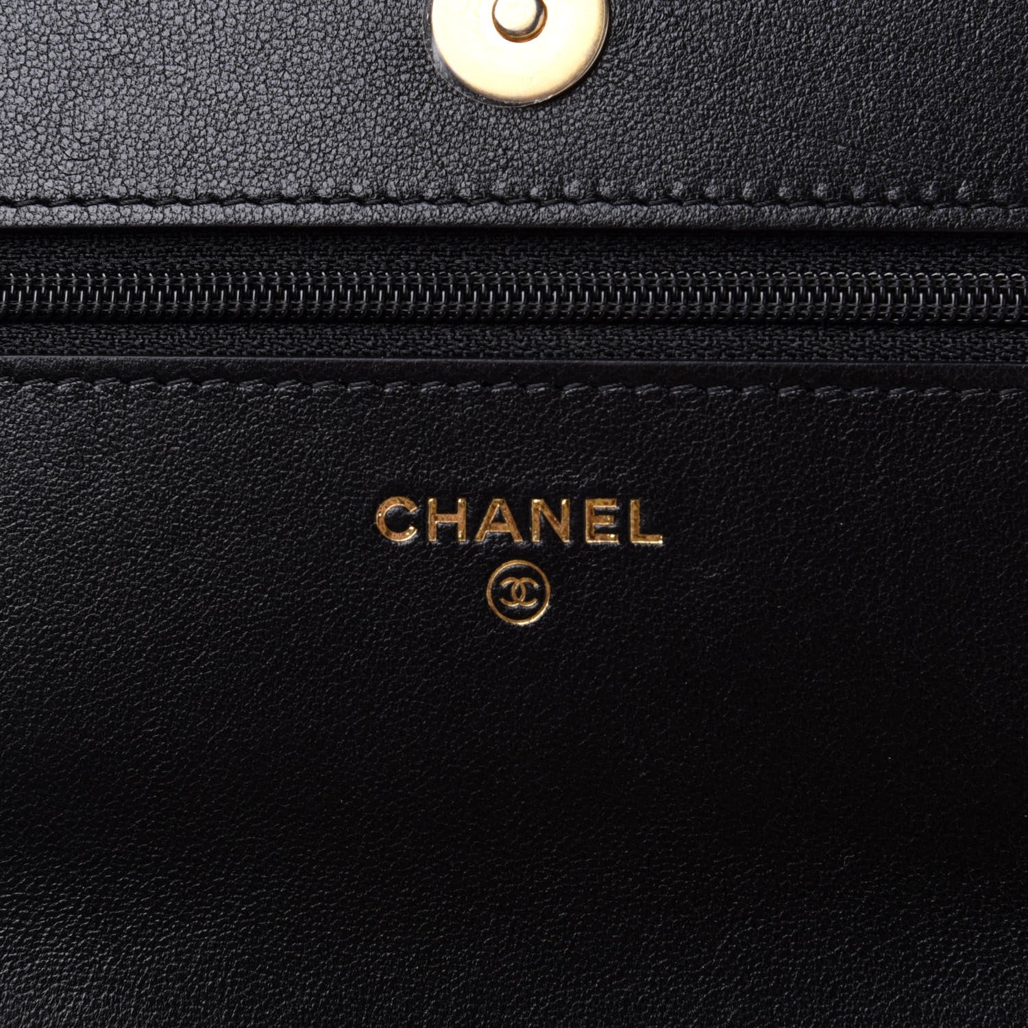 Chanel Goatskin Quilted Chanel 19 Wallet On Chain WOC Black 6 of 13