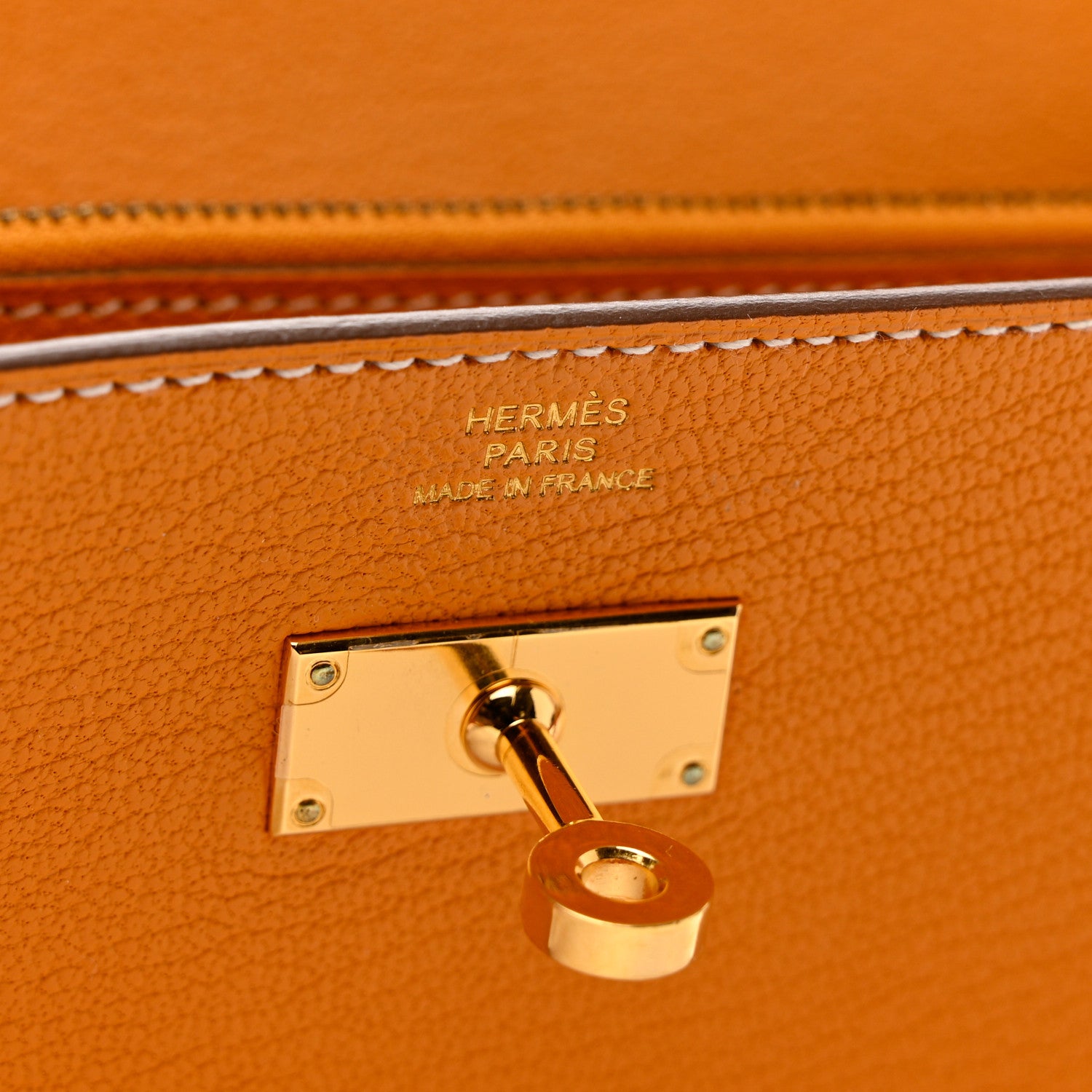 Hermes Chevre Mysore Kelly Longue Wallet Moutarde 6 of 9