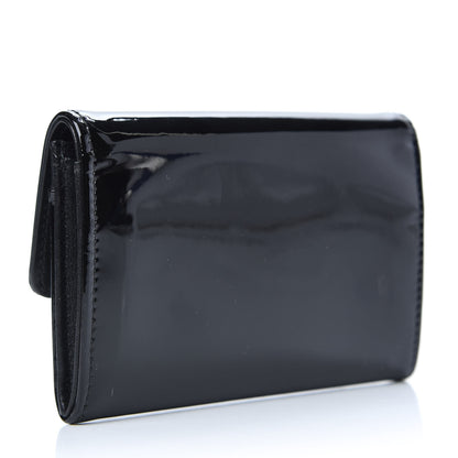Chanel Patent CC Card Holder Black White 3 of 8
