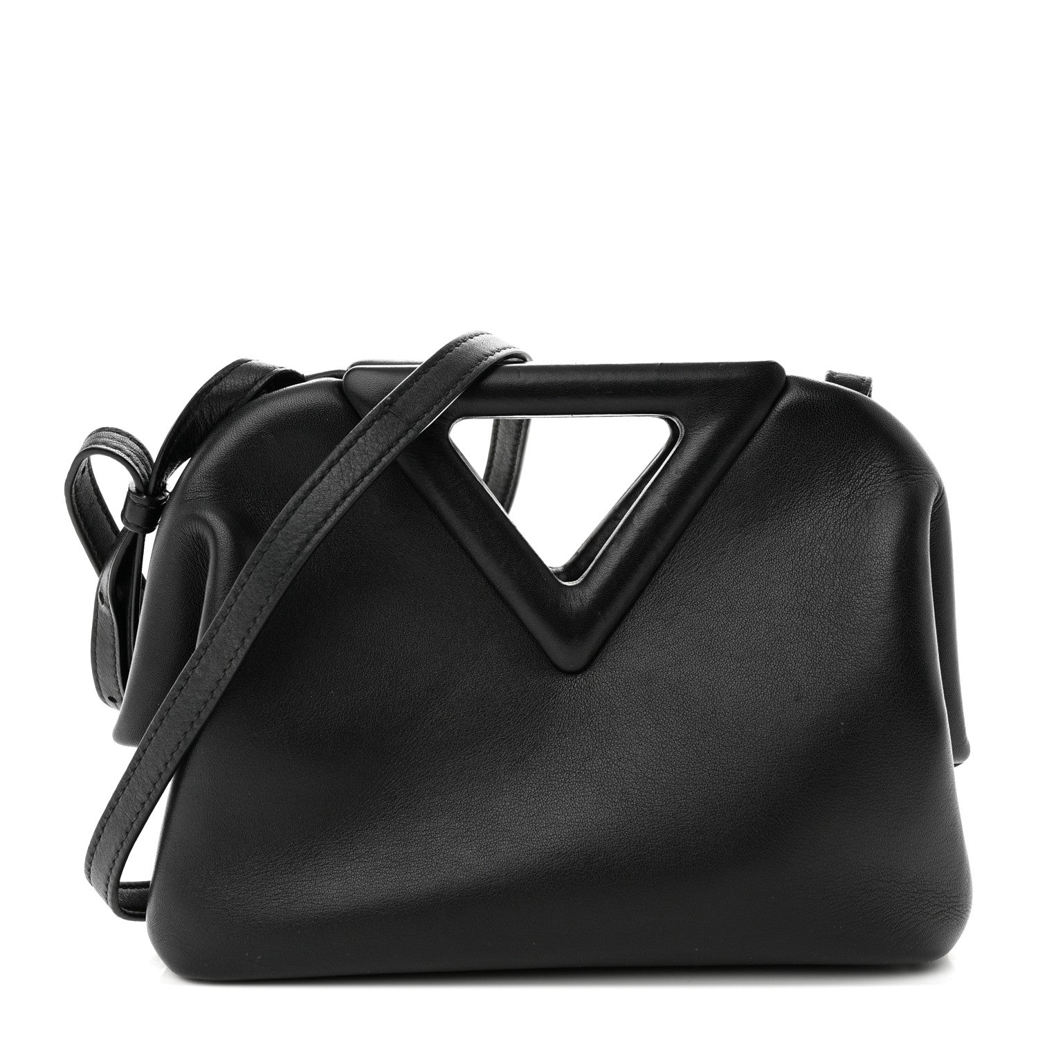 Bottega Veneta Calfskin Small The Point Triangle Bag Black 1 of 12