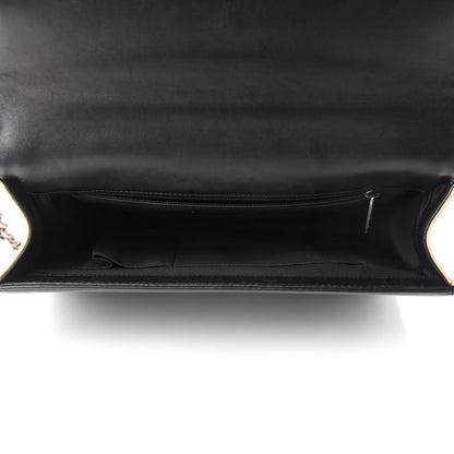 Chanel Lambskin Quilted Large Boy Flap Beige Black 5 of 11