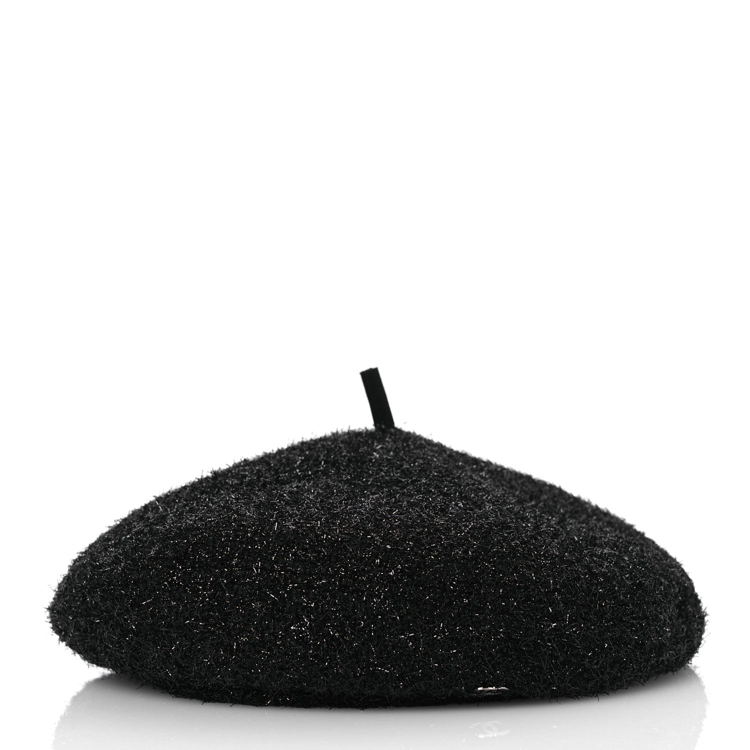 Chanel Cotton Metallic CC Beret M Black 3 of 9