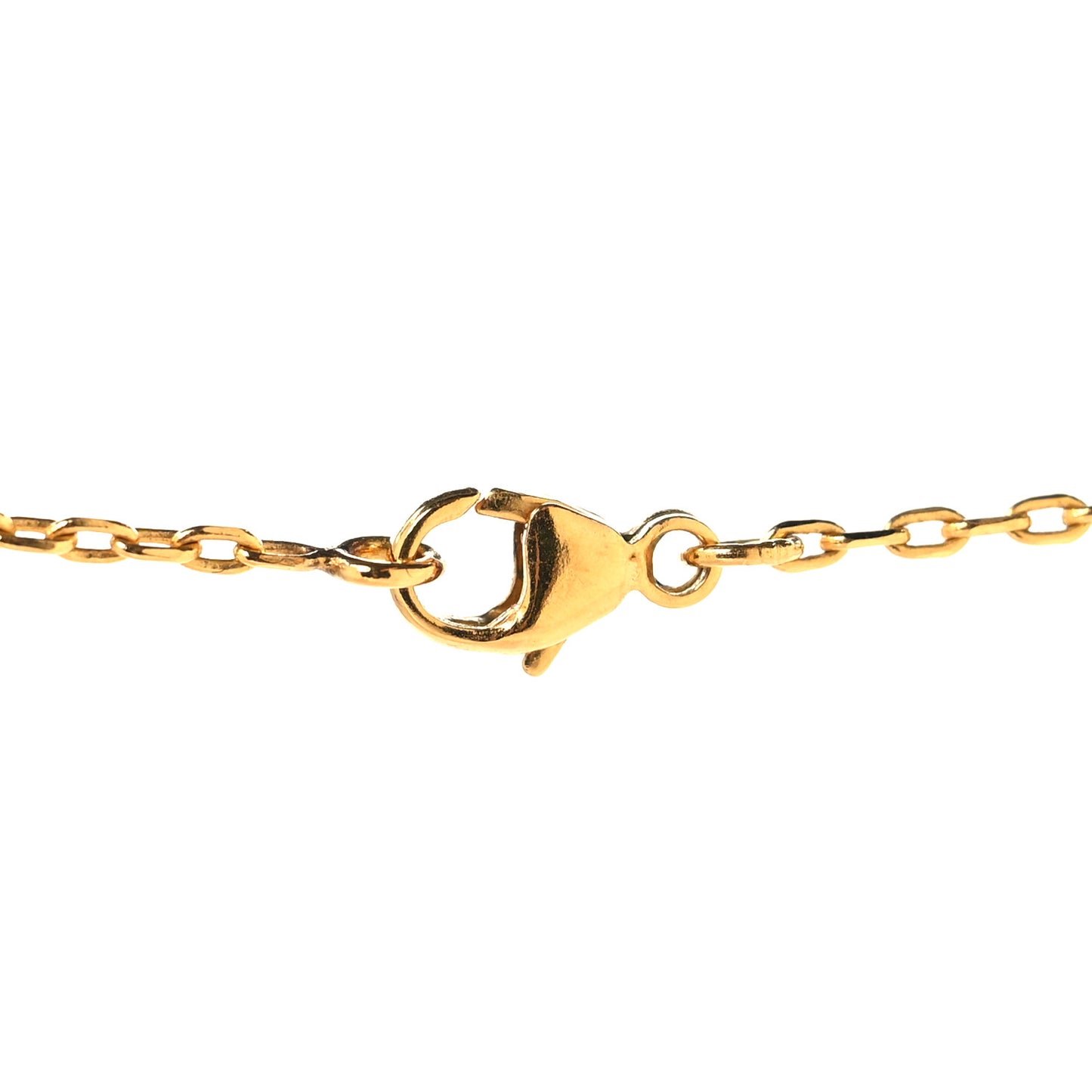 Lacquered Gold Mini Pop H Pendant Necklace Black
