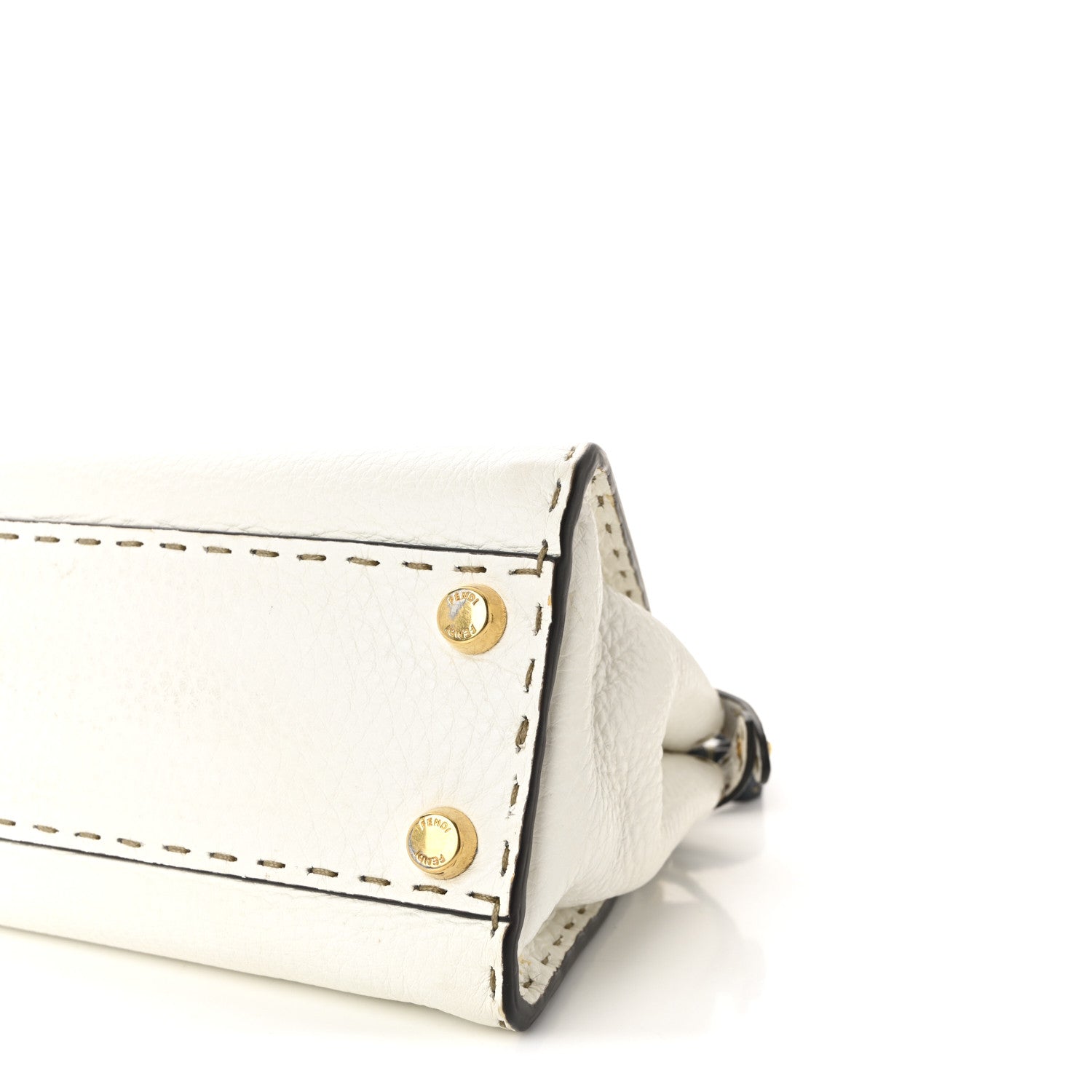 Fendi Cuoio Romano Selleria Tri-color Mini Peekaboo Iconic Satchel