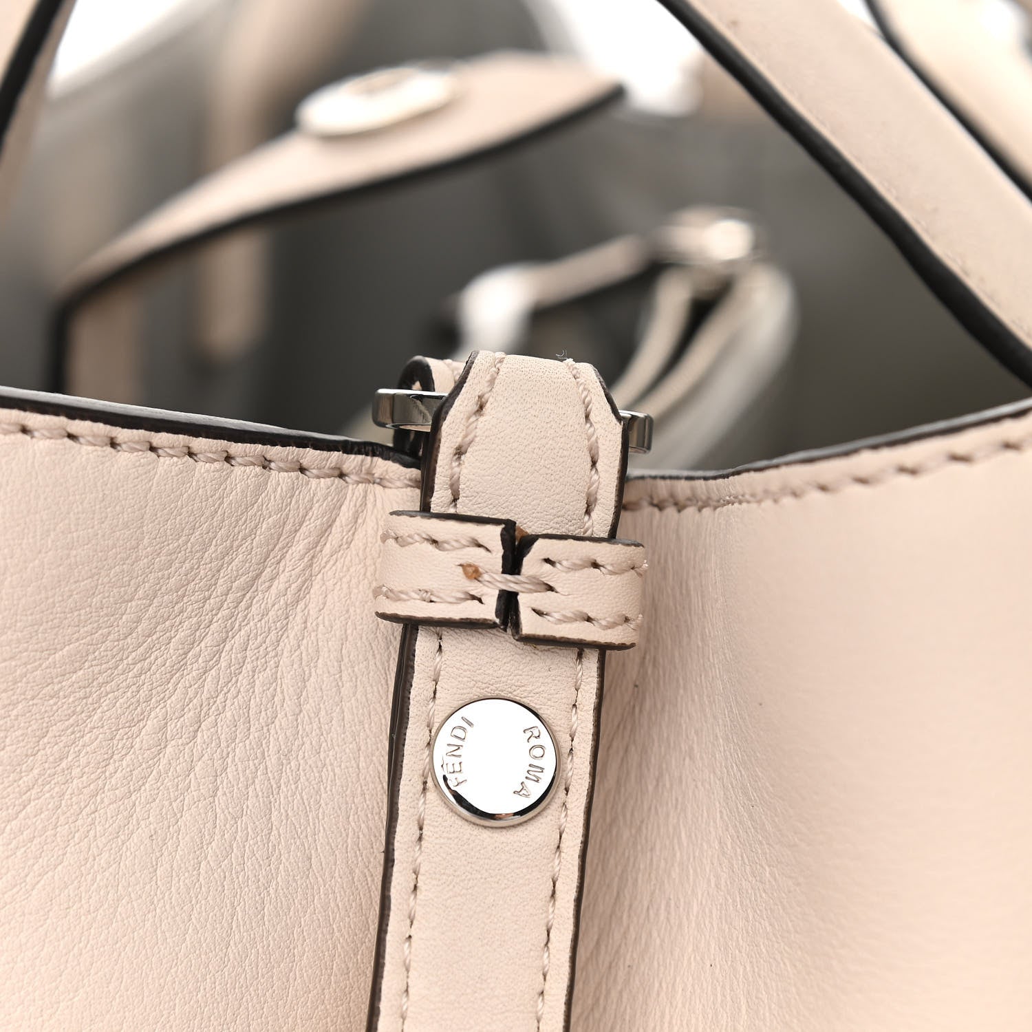 Fendi Vitello Dolce Century Petite 2Jours Tote Camelia Ghiaccio 17 of 18