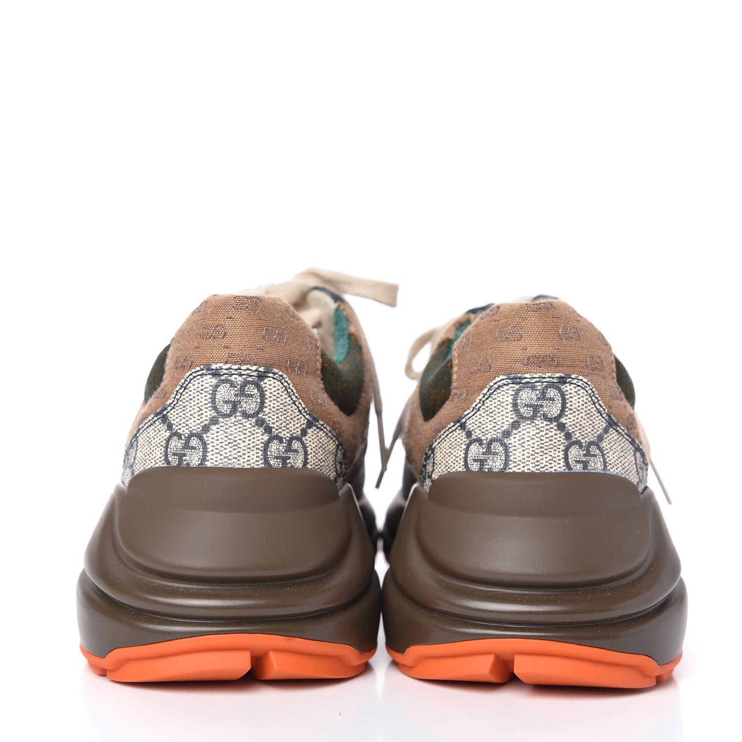 Gucci GG Supreme Monogram Mix Monogram Womens Rhyton Sneakers 36.5 Bordeaux Beige Ebony 6 of 8