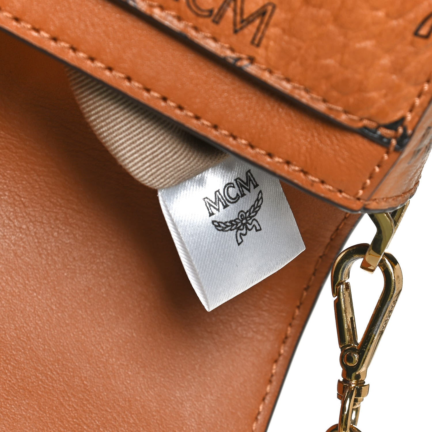 MCM Visetos Millie Wallet On Chain Cognac 7 of 12
