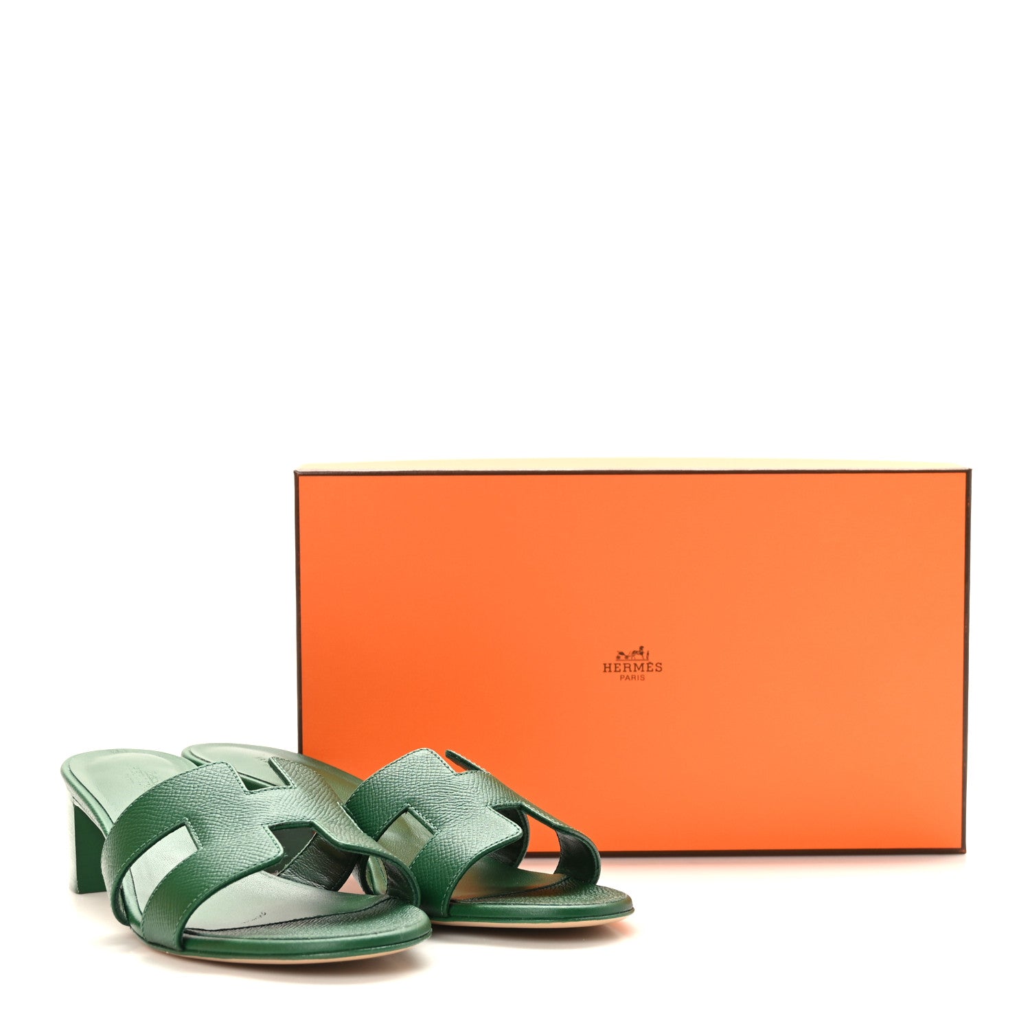 Hermes Epsom Oasis Sandals 37 Vert Cactus 9 of 9