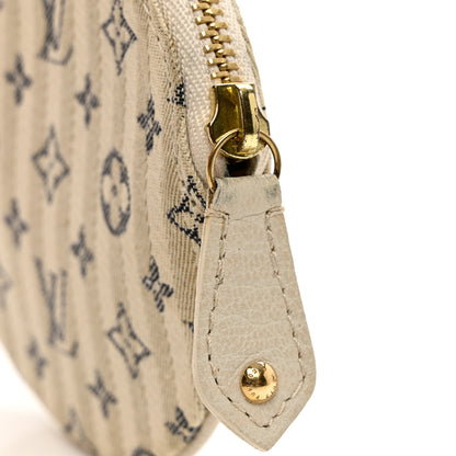 Louis Vuitton Mini Lin Croisette Round Coin Purse Blue 8 of 9