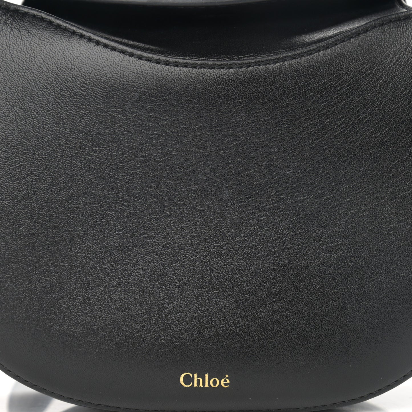 Small Grain Calfskin Kiss Bag Black