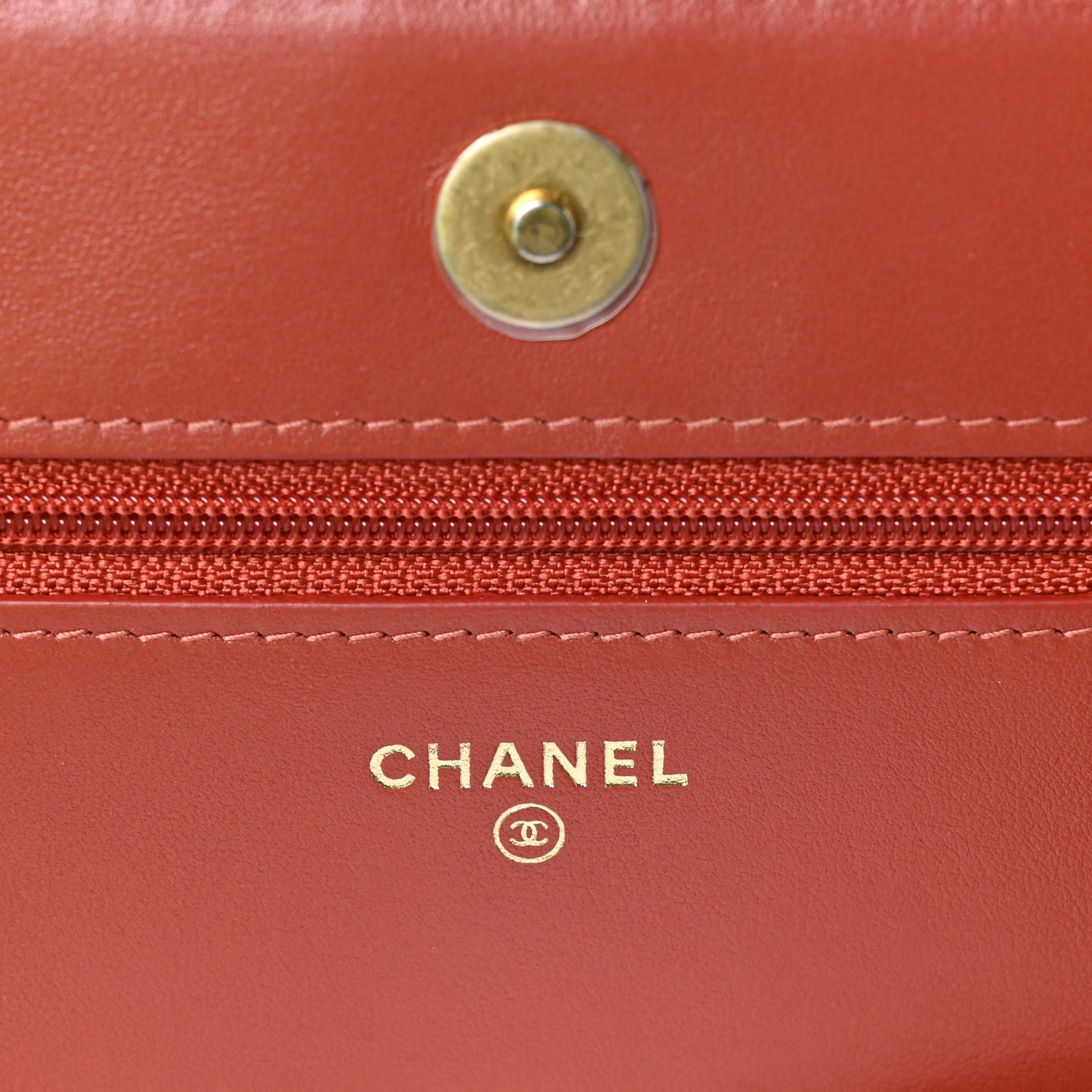 Lambskin Quilted Boy Wallet On Chain WOC Red