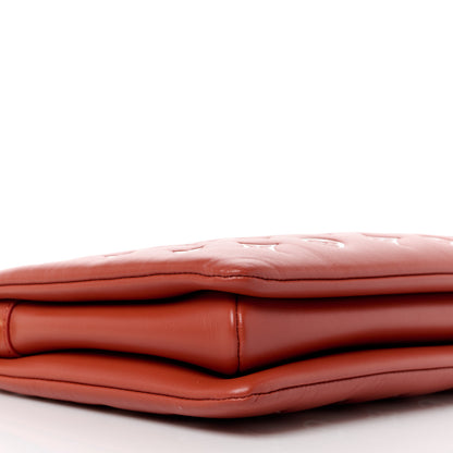 Louis Vuitton Lambskin Embossed Monogram Coussin PM Terracotta Brown 10 of 12