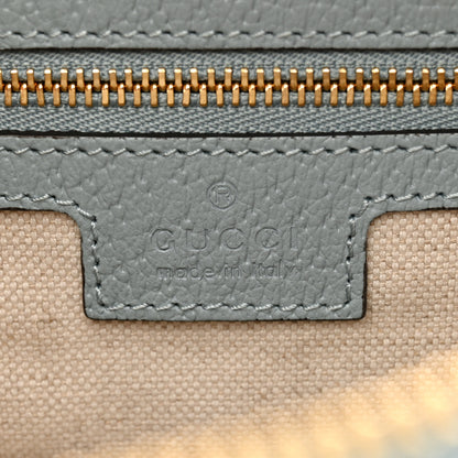 Gucci GG Supreme Monogram Textured Calfskin Web Super Mini Ophidia Shoulder Bag Light Blue 6 of 10