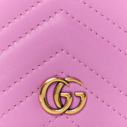 Gucci Calfskin Matelasse GG Marmont Card Case Candy Mousse 10 of 12