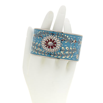 Hermes Enamel Printed Marwari Extra Wide Bracelet 70 2 of 6