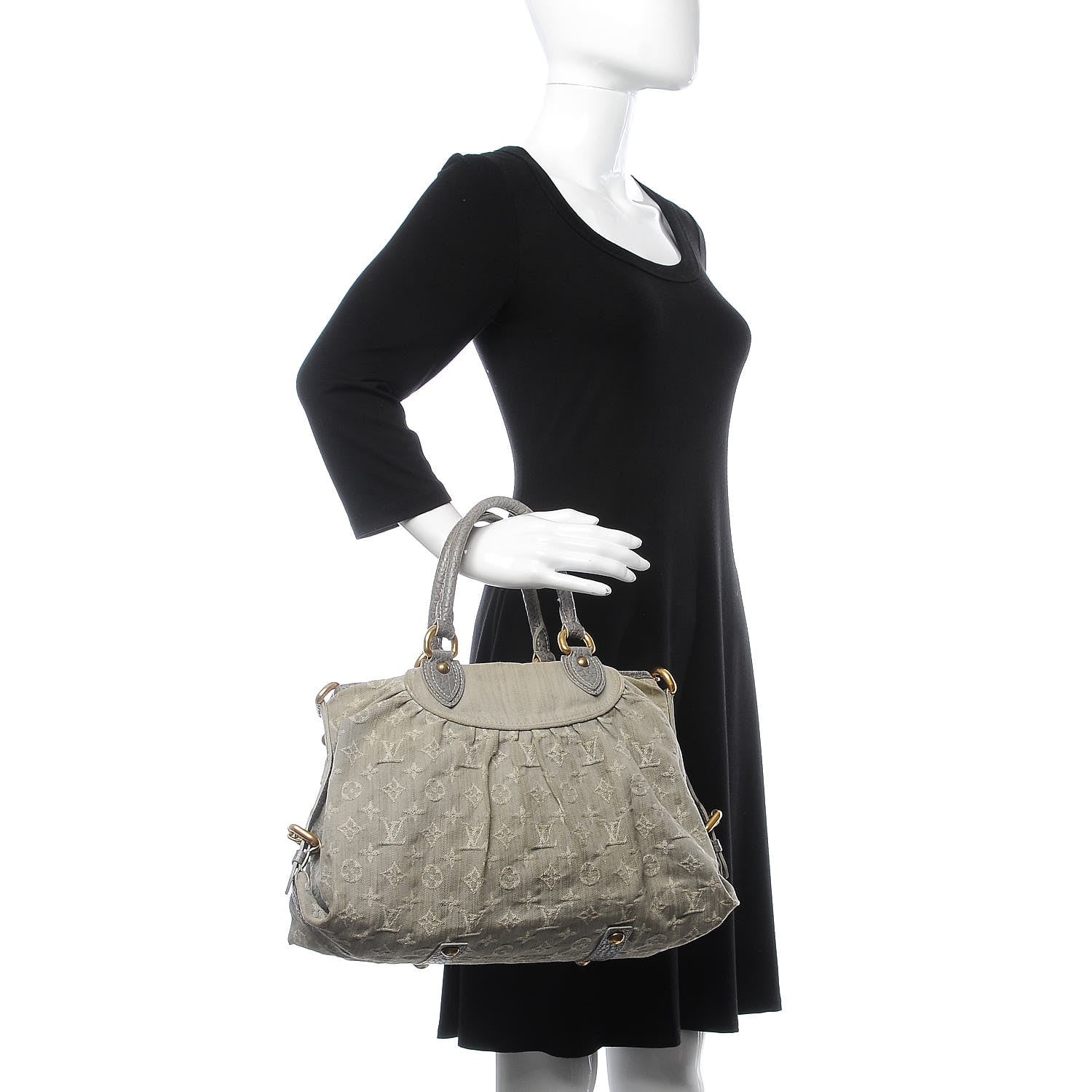 Louis Vuitton Denim Neo Cabby MM Grey 3 of 21