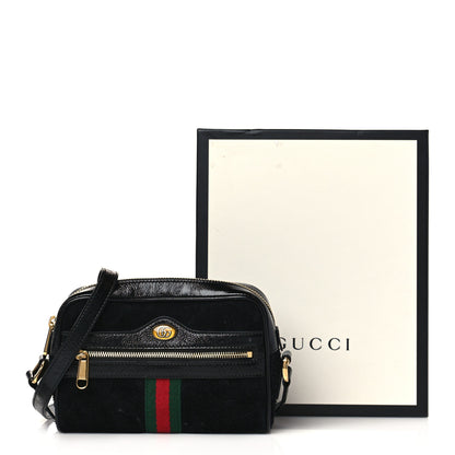 Gucci Suede Patent Web Mini Ophidia Shoulder Bag Black 11 of 11