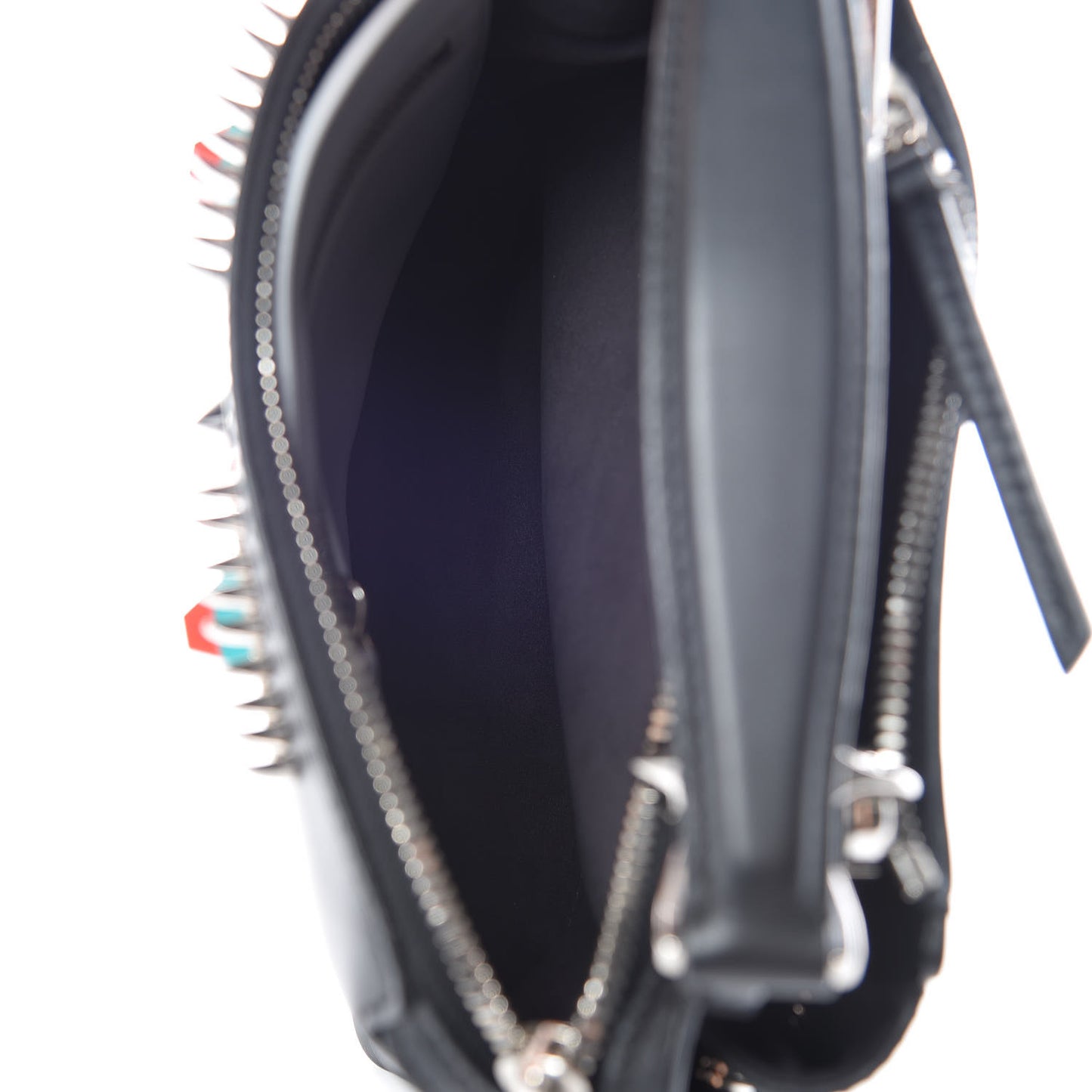 Vitello Baltico Hypnoteyes Studded Small Dotcom Click Chain Satchel Black