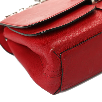 Louis Vuitton Monogram Cuir Plume Ecume Very Chain Bag Rubis Red 10 of 16