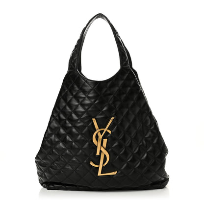 Saint Laurent Lambskin Quilted Maxi Icare Shopping Tote Black 1 of 10