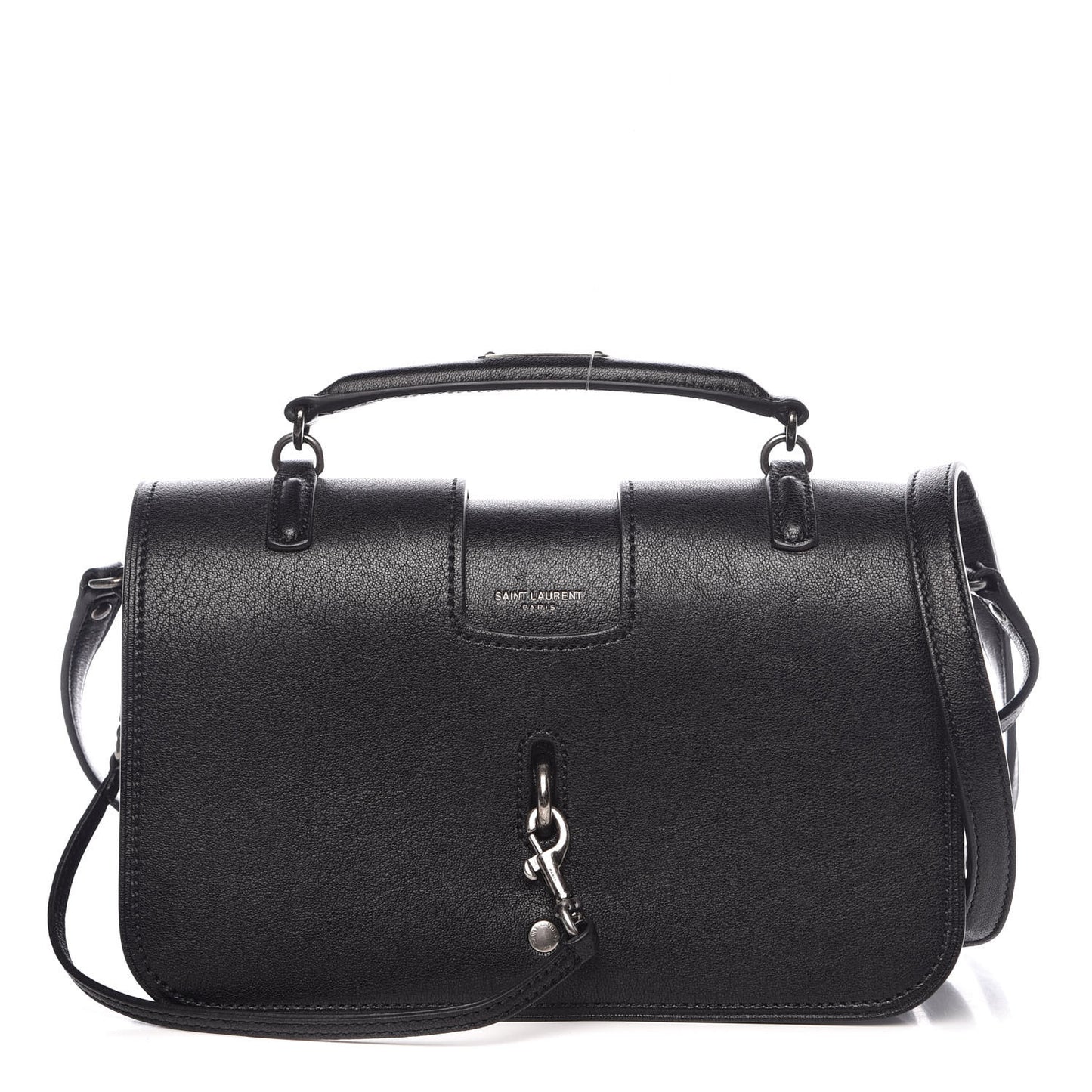 Lambskin Medium Charlotte Messenger Bag Black