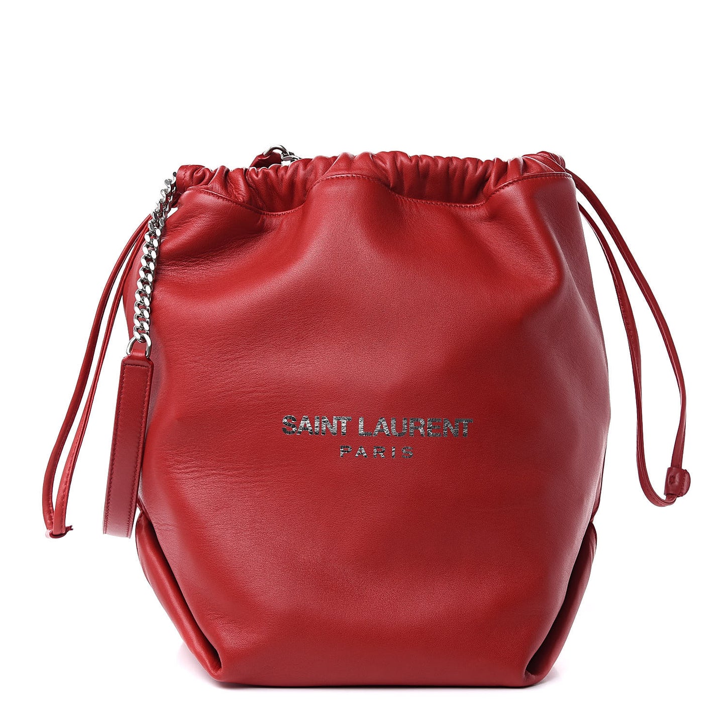 Lambskin Teddy Drawstring Bag Eros Red