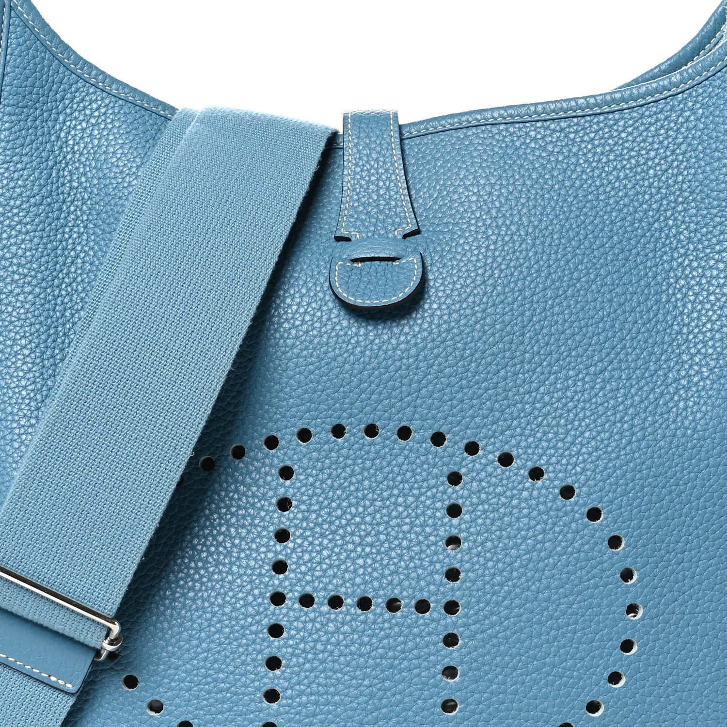 Hermes Taurillon Clemence Evelyne III GM Blue Jean 8 of 11