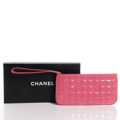 Chanel Patent Chocolate Bar Pochette Rose 5 of 8