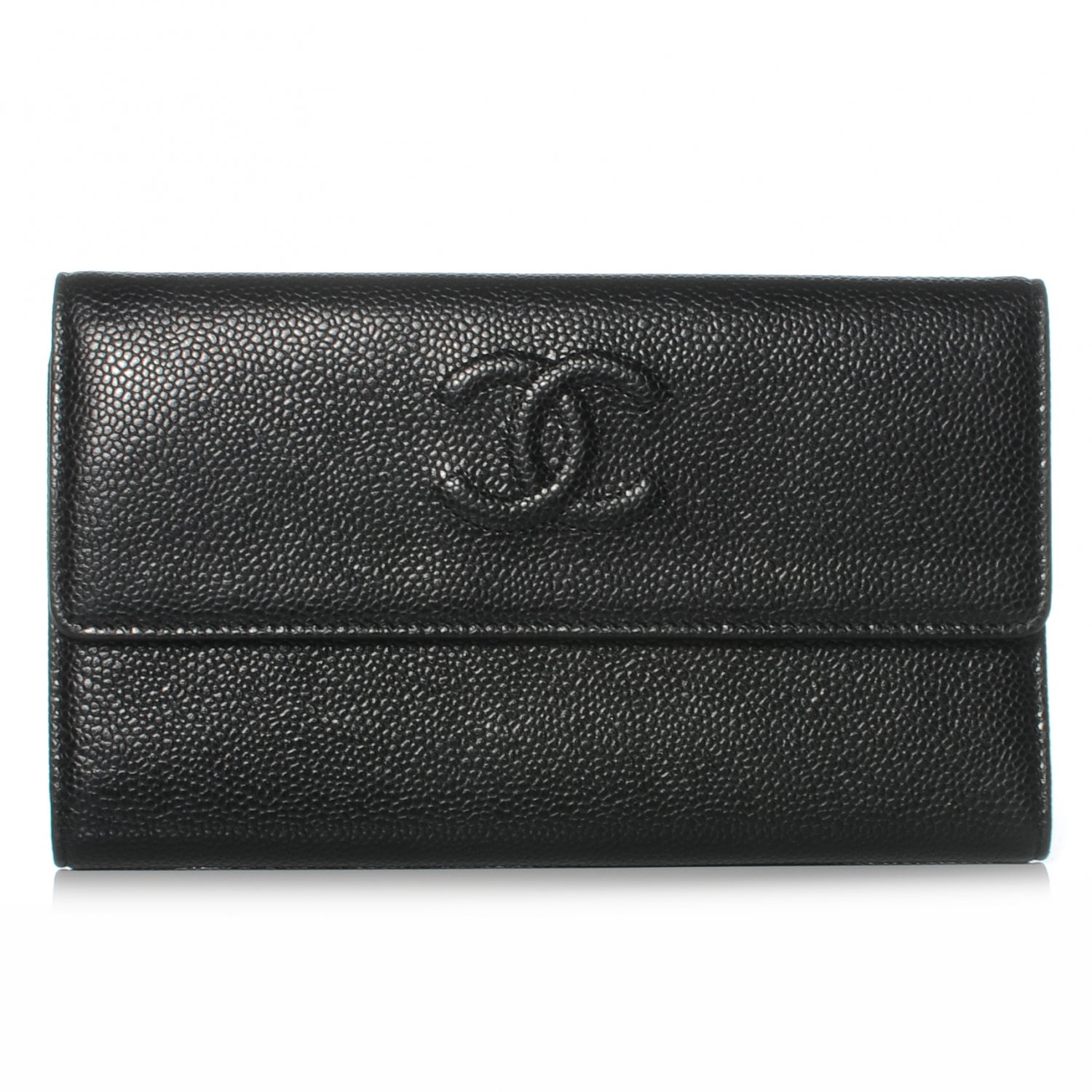 Chanel Caviar CC Large Flap Wallet Black 1 of 8
