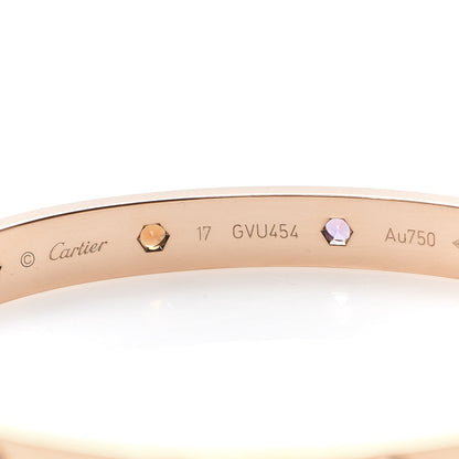 Cartier 18K Pink Gold Sapphire Garnet Amethyst LOVE Bracelet 17 5 of 7
