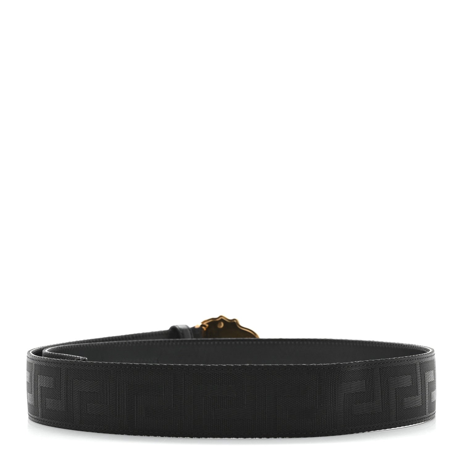 Versace Calfskin Canvas La Medusa Belt 95 38 Black 2 of 5
