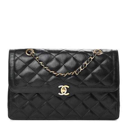 Chanel Lambskin Quilted Medium Double Flap Bag Black 1 of 9