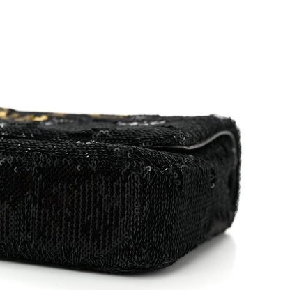 Chanel Sequin Paris Cosmopolite Dare To Disturb Flap Black Gold 10 of 10