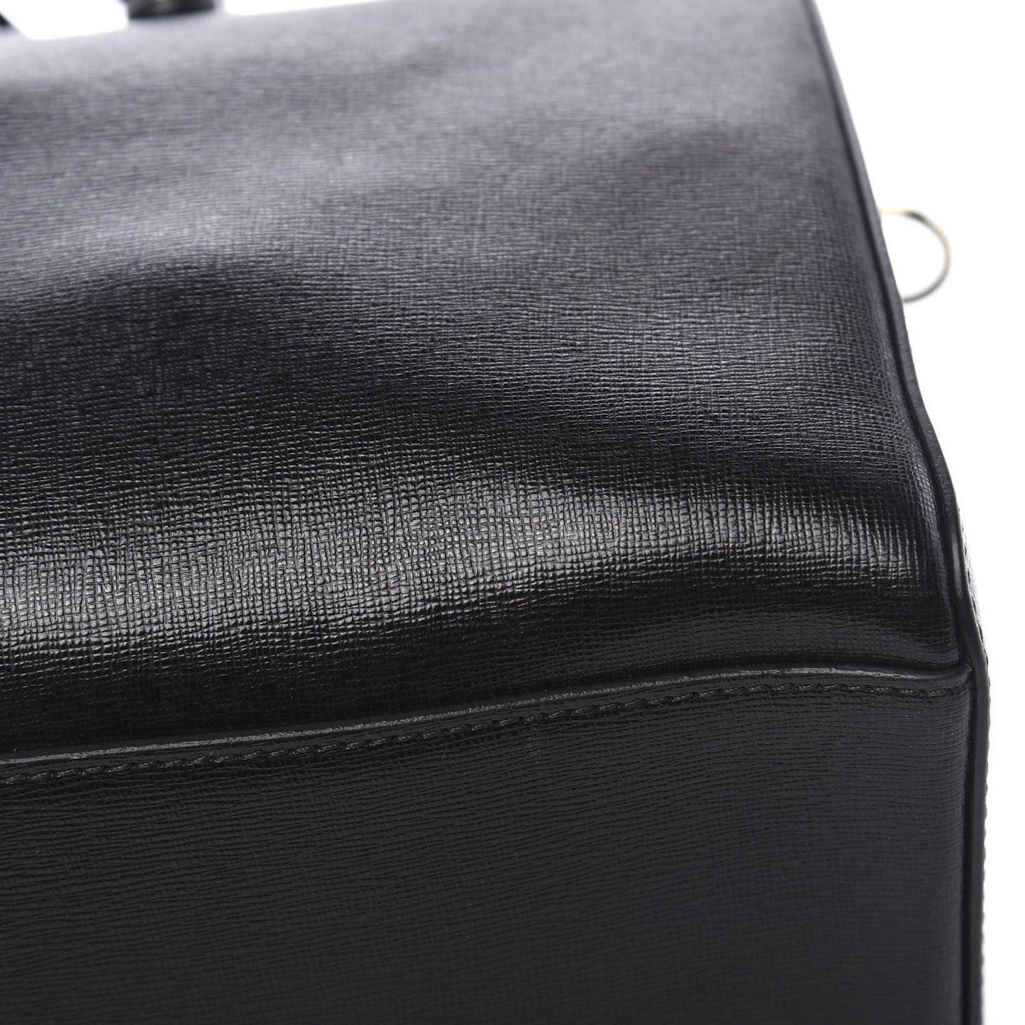 Saffiano Calfskin Palazzo Duffle Bag Black