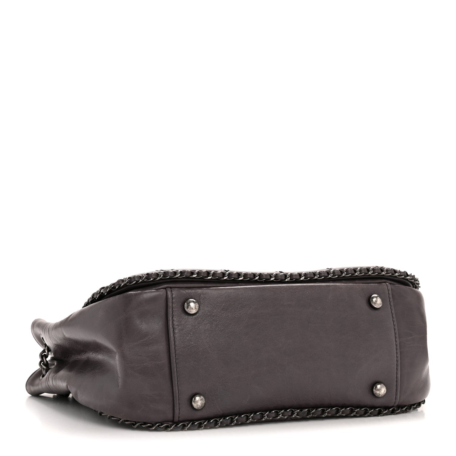 Chanel Calfskin Quilted Small CC Enchained Accordion Flap Purple 4 of 13
