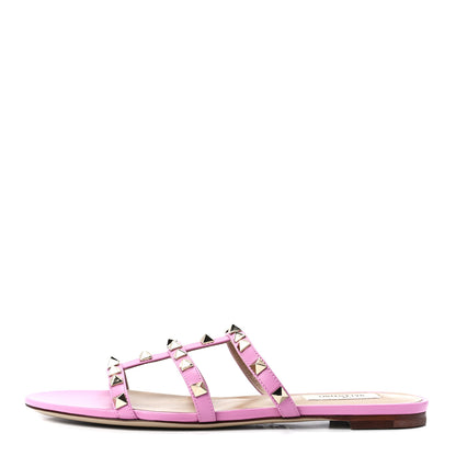 Valentino Garavani Nappa Rockstud Caged Flat Slide Sandals 38.5 Giacinto 1 of 8